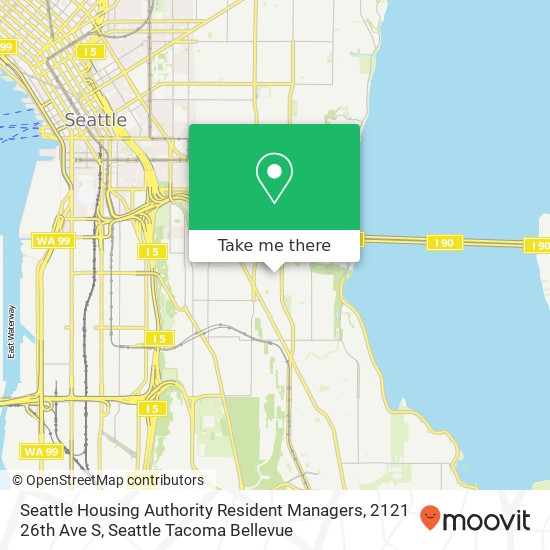 Mapa de Seattle Housing Authority Resident Managers, 2121 26th Ave S