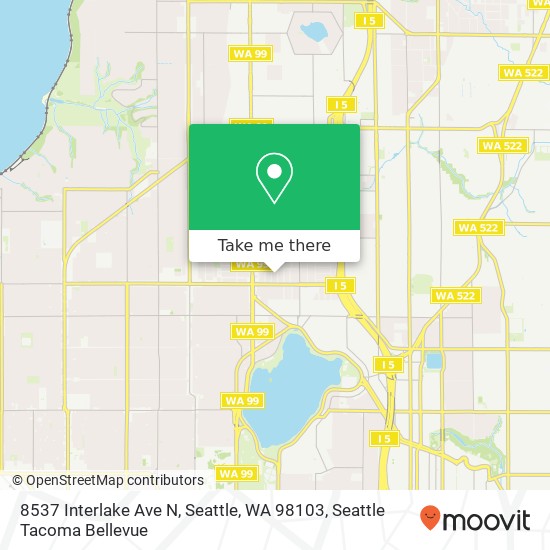 Mapa de 8537 Interlake Ave N, Seattle, WA 98103