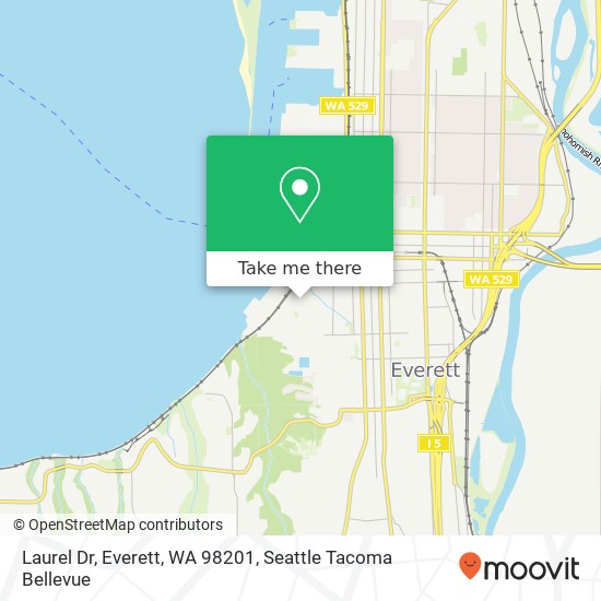 Laurel Dr, Everett, WA 98201 map