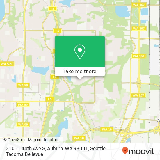 Mapa de 31011 44th Ave S, Auburn, WA 98001