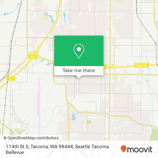 Mapa de 114th St S, Tacoma, WA 98444