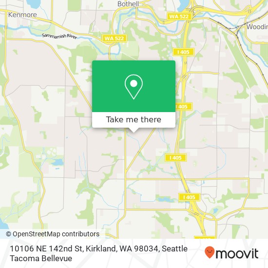 Mapa de 10106 NE 142nd St, Kirkland, WA 98034