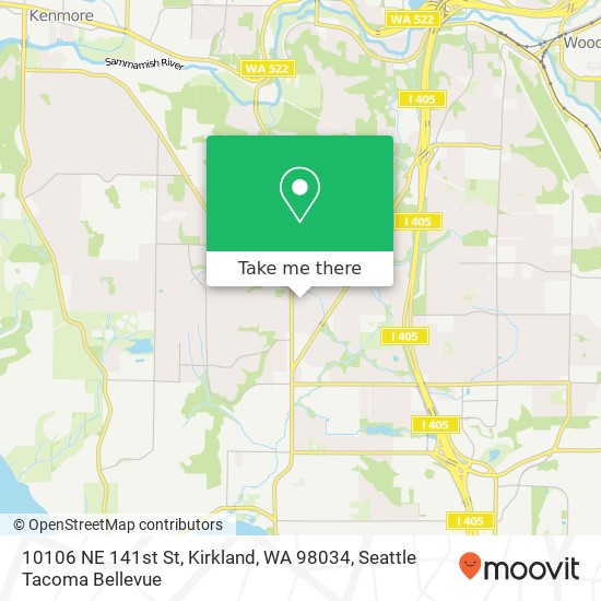 Mapa de 10106 NE 141st St, Kirkland, WA 98034