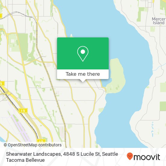 Mapa de Shearwater Landscapes, 4848 S Lucile St