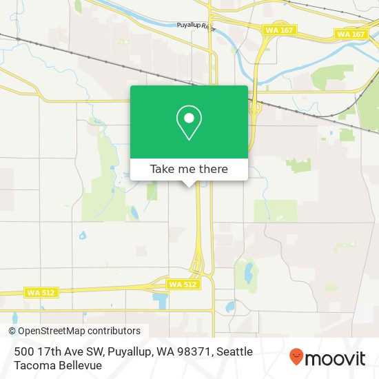 Mapa de 500 17th Ave SW, Puyallup, WA 98371