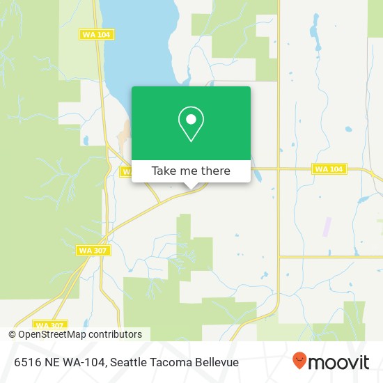 Mapa de 6516 NE WA-104, Kingston, WA 98346