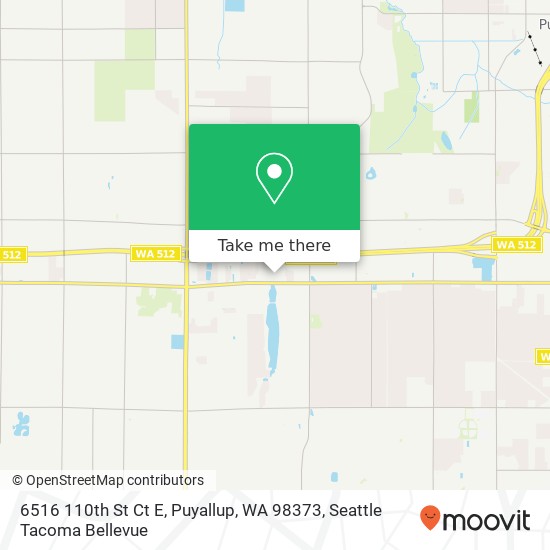 Mapa de 6516 110th St Ct E, Puyallup, WA 98373