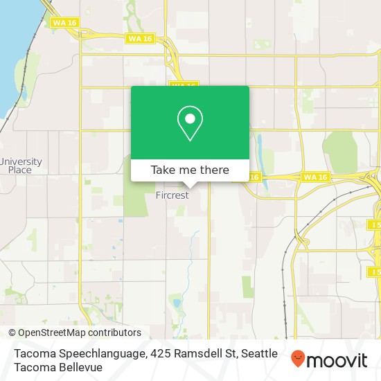 Mapa de Tacoma Speechlanguage, 425 Ramsdell St