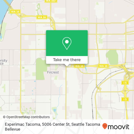 Mapa de Experimac Tacoma, 5006 Center St