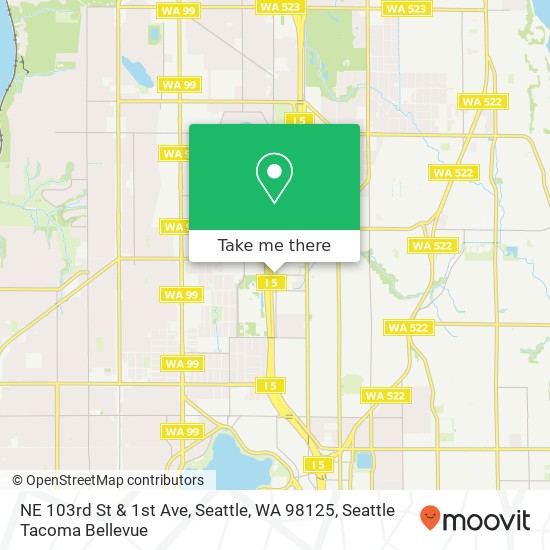 Mapa de NE 103rd St & 1st Ave, Seattle, WA 98125