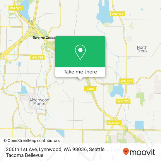 206th 1st Ave, Lynnwood, WA 98036 map