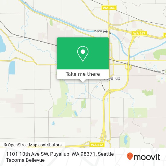 Mapa de 1101 10th Ave SW, Puyallup, WA 98371