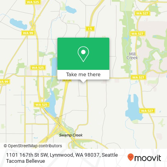 Mapa de 1101 167th St SW, Lynnwood, WA 98037