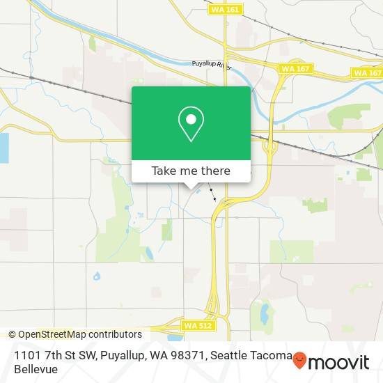 Mapa de 1101 7th St SW, Puyallup, WA 98371