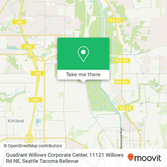 Quadrant Willows Corporate Center, 11121 Willows Rd NE map