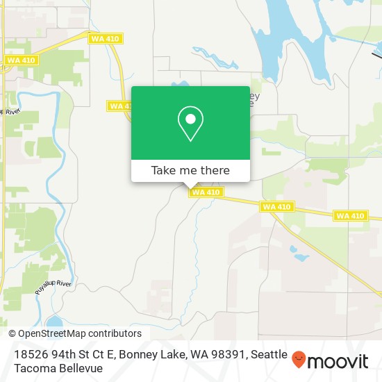 Mapa de 18526 94th St Ct E, Bonney Lake, WA 98391