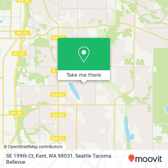 SE 199th Ct, Kent, WA 98031 map