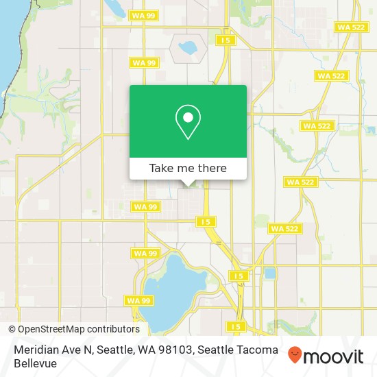 Mapa de Meridian Ave N, Seattle, WA 98103