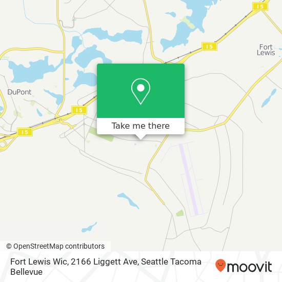 Mapa de Fort Lewis Wic, 2166 Liggett Ave