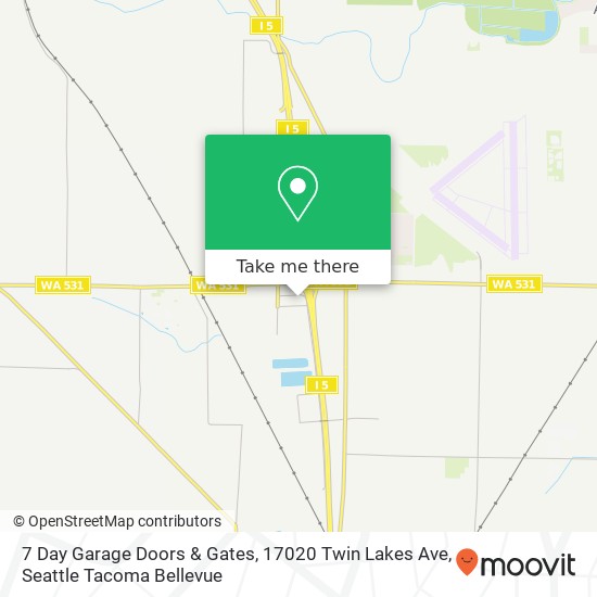 Mapa de 7 Day Garage Doors & Gates, 17020 Twin Lakes Ave