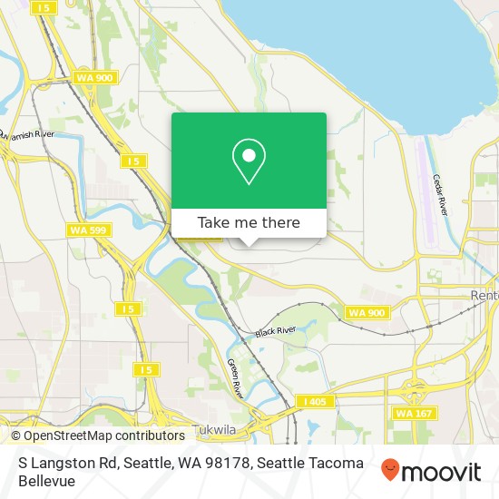 Mapa de S Langston Rd, Seattle, WA 98178