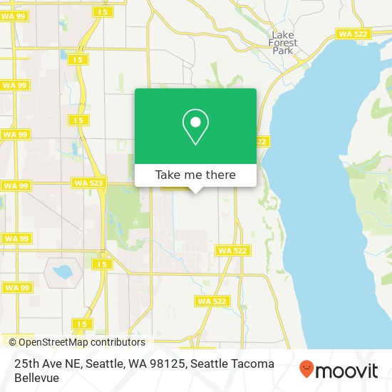 Mapa de 25th Ave NE, Seattle, WA 98125