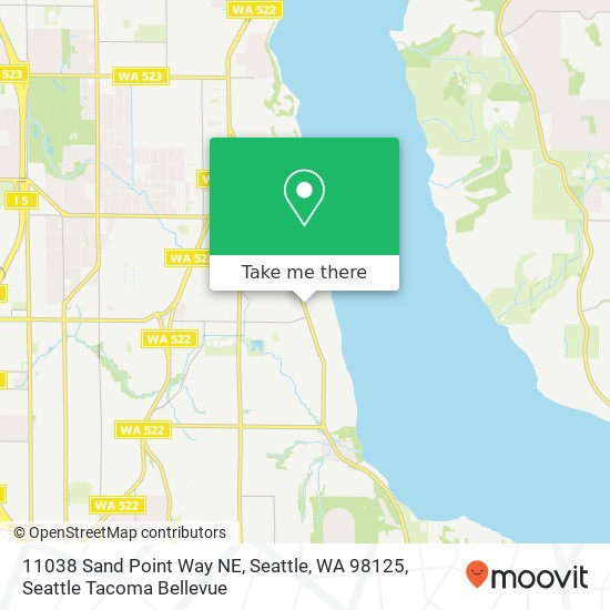 Mapa de 11038 Sand Point Way NE, Seattle, WA 98125