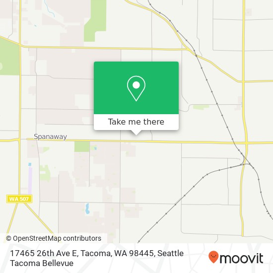 Mapa de 17465 26th Ave E, Tacoma, WA 98445