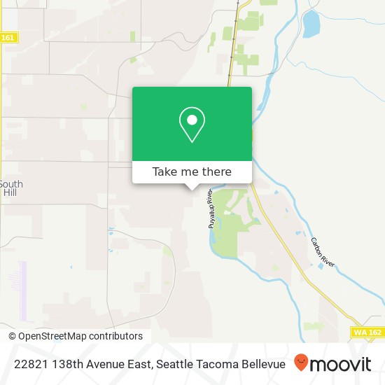 Mapa de 22821 138th Avenue East, 22821 138th Ave E, South Hill, WA 98374, USA