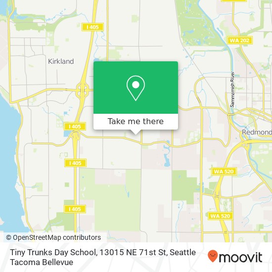 Mapa de Tiny Trunks Day School, 13015 NE 71st St