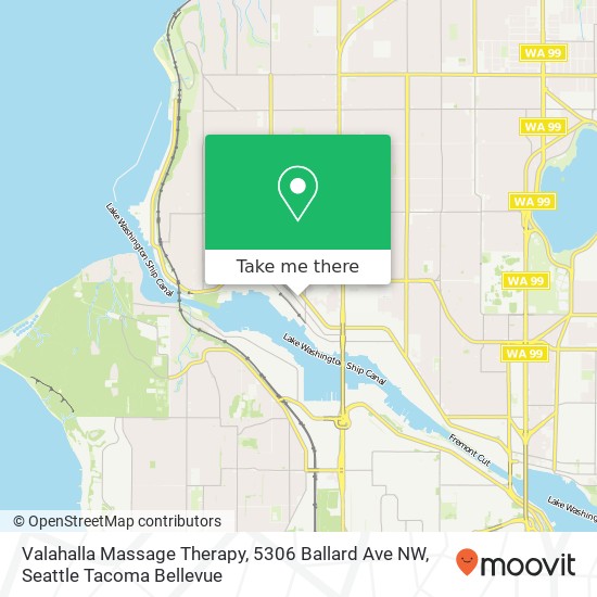 Mapa de Valahalla Massage Therapy, 5306 Ballard Ave NW