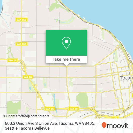Mapa de 600,S Union Ave S Union Ave, Tacoma, WA 98405