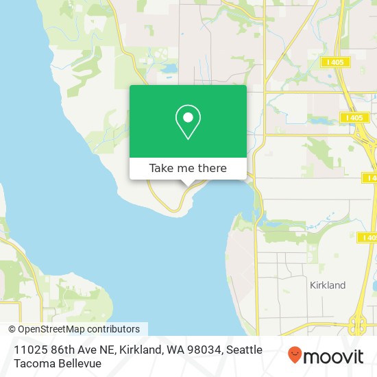 Mapa de 11025 86th Ave NE, Kirkland, WA 98034