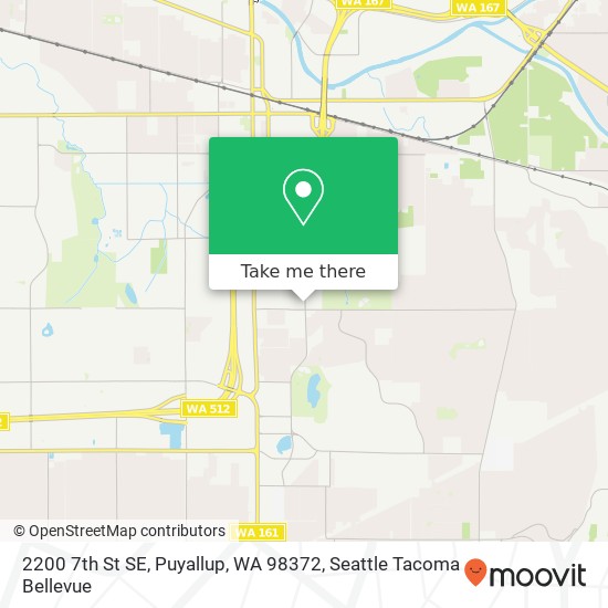 Mapa de 2200 7th St SE, Puyallup, WA 98372