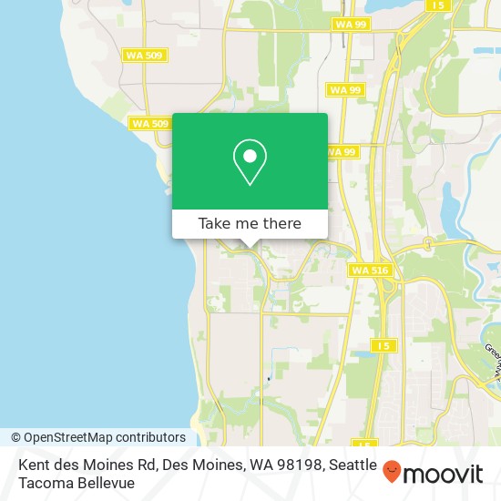 Kent des Moines Rd, Des Moines, WA 98198 map