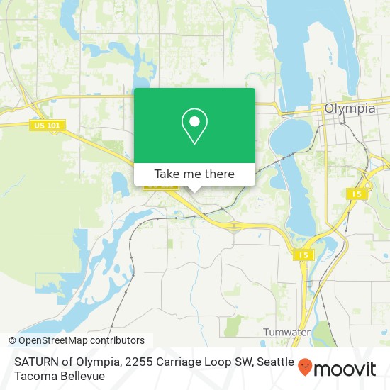 Mapa de SATURN of Olympia, 2255 Carriage Loop SW