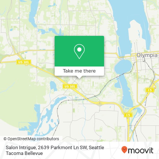 Mapa de Salon Intrigue, 2639 Parkmont Ln SW