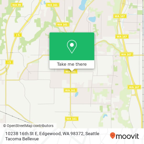 Mapa de 10238 16th St E, Edgewood, WA 98372