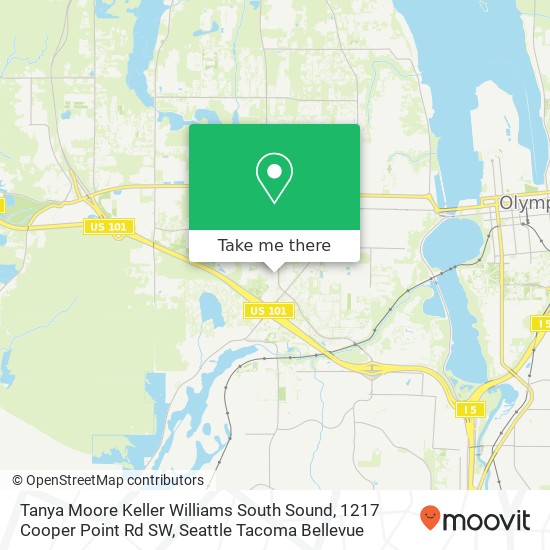 Mapa de Tanya Moore Keller Williams South Sound, 1217 Cooper Point Rd SW
