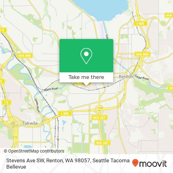 Stevens Ave SW, Renton, WA 98057 map