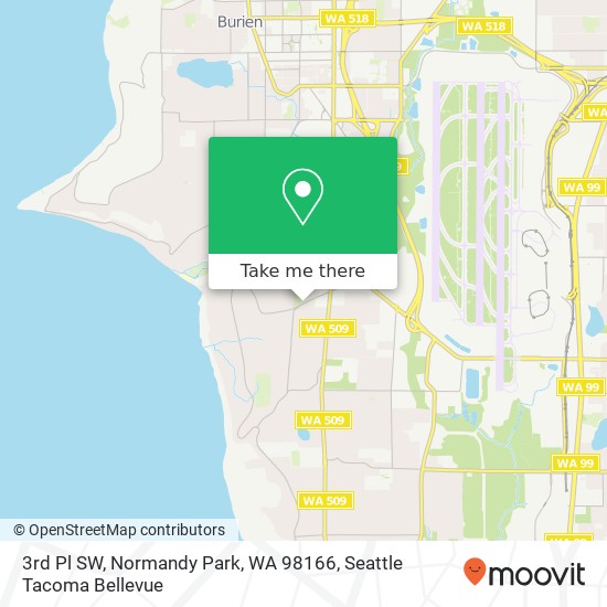 Mapa de 3rd Pl SW, Normandy Park, WA 98166