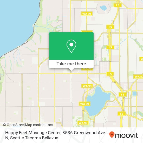 Happy Feet Massage Center, 8536 Greenwood Ave N map