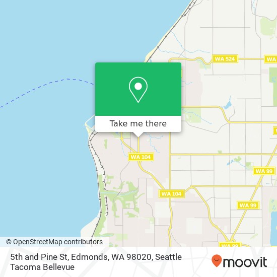 5th and Pine St, Edmonds, WA 98020 map