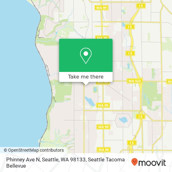 Mapa de Phinney Ave N, Seattle, WA 98133