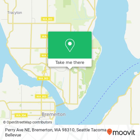 Mapa de Perry Ave NE, Bremerton, WA 98310