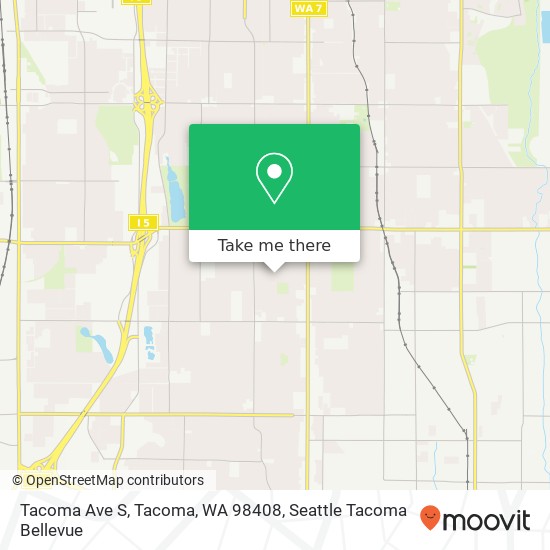 Mapa de Tacoma Ave S, Tacoma, WA 98408