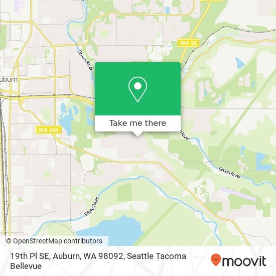 Mapa de 19th Pl SE, Auburn, WA 98092