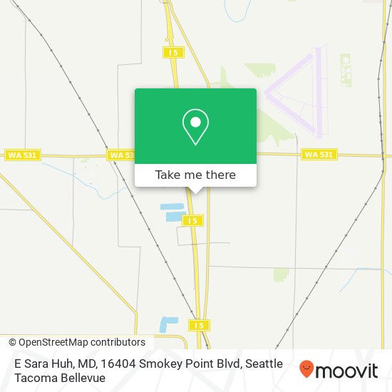Mapa de E Sara Huh, MD, 16404 Smokey Point Blvd