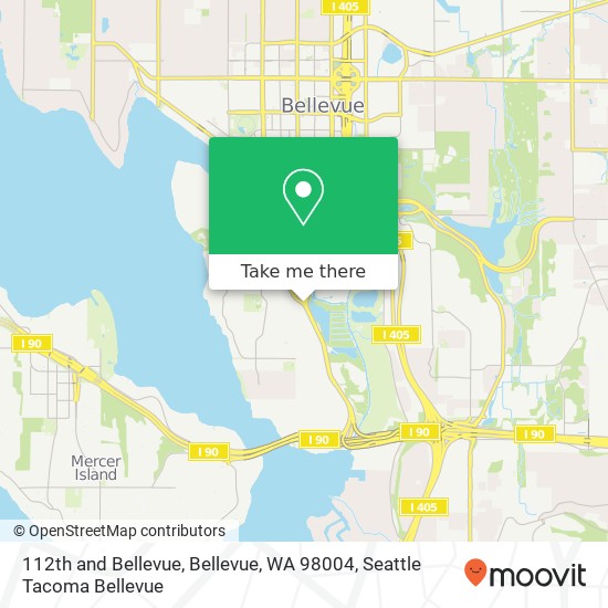 Mapa de 112th and Bellevue, Bellevue, WA 98004