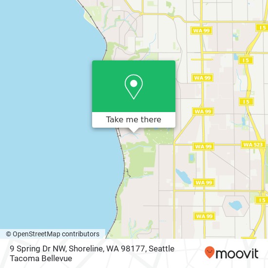 Mapa de 9 Spring Dr NW, Shoreline, WA 98177